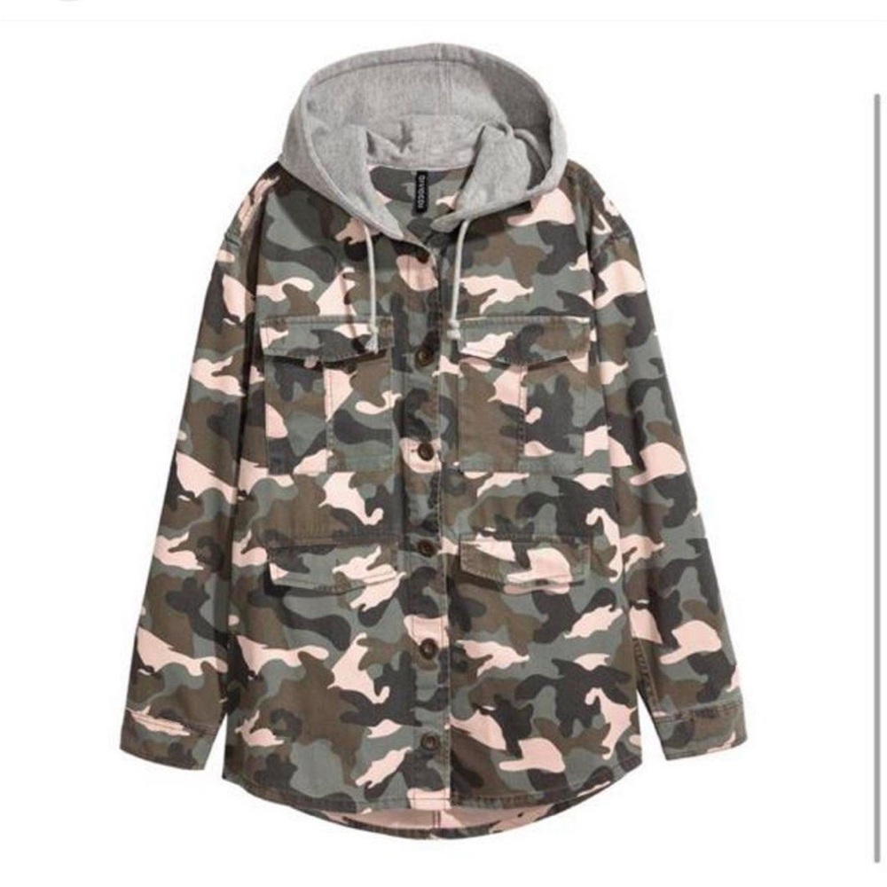 H&M Camouflage Hooded Jacket